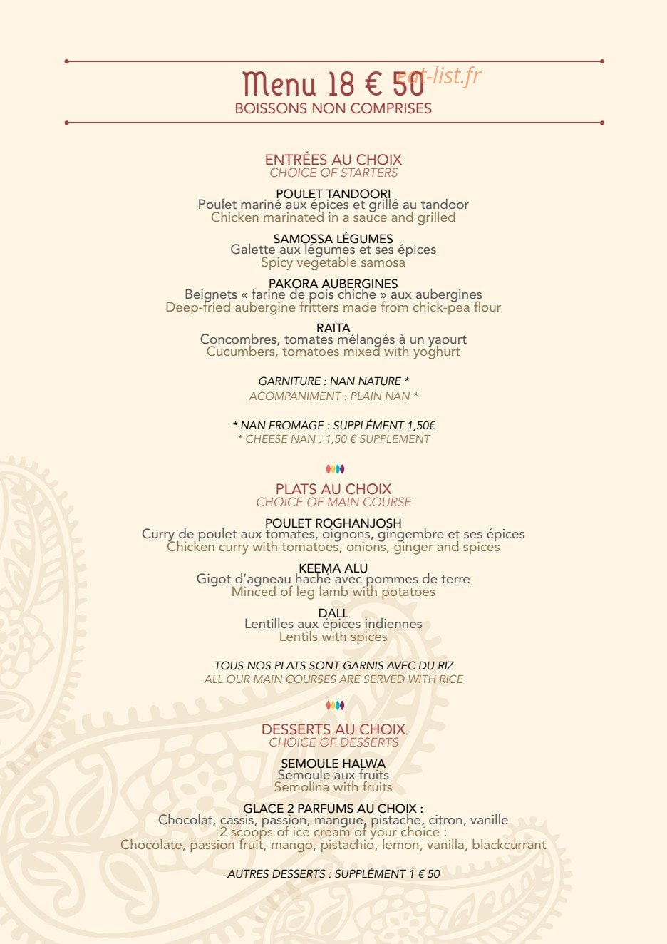 Shalimar — carte page 8