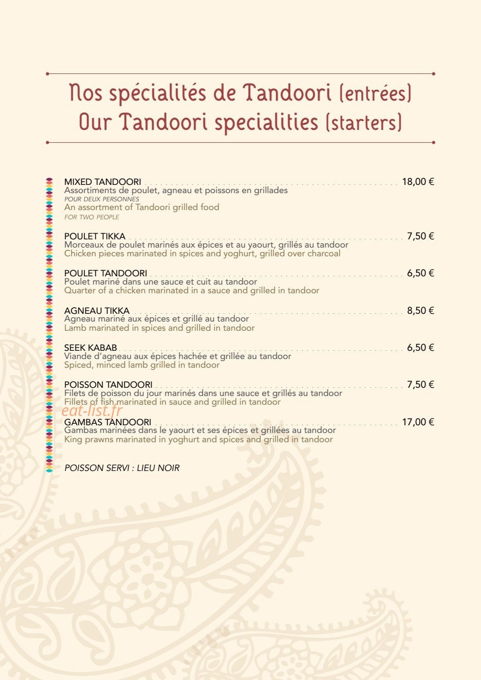 Shalimar — carte page 3