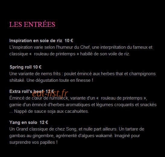 Song Saveurs et Sens — carte page 1