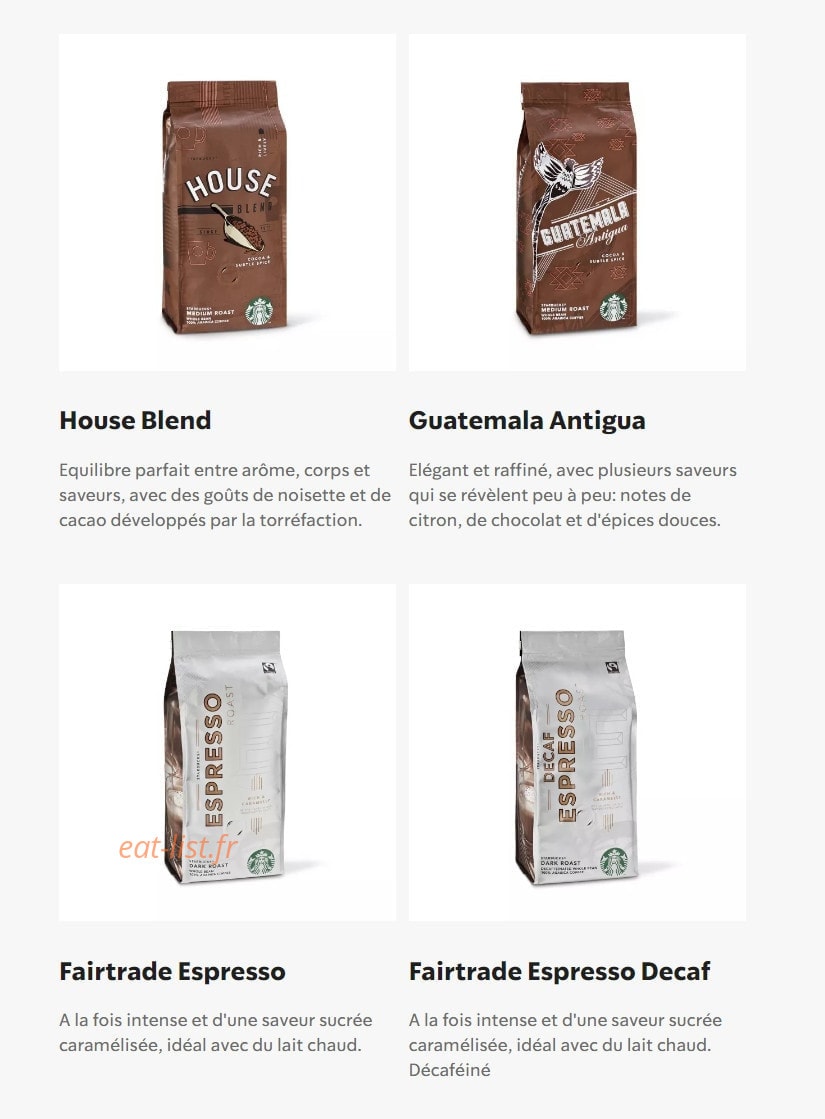 Starbucks Coffee — carte page 14