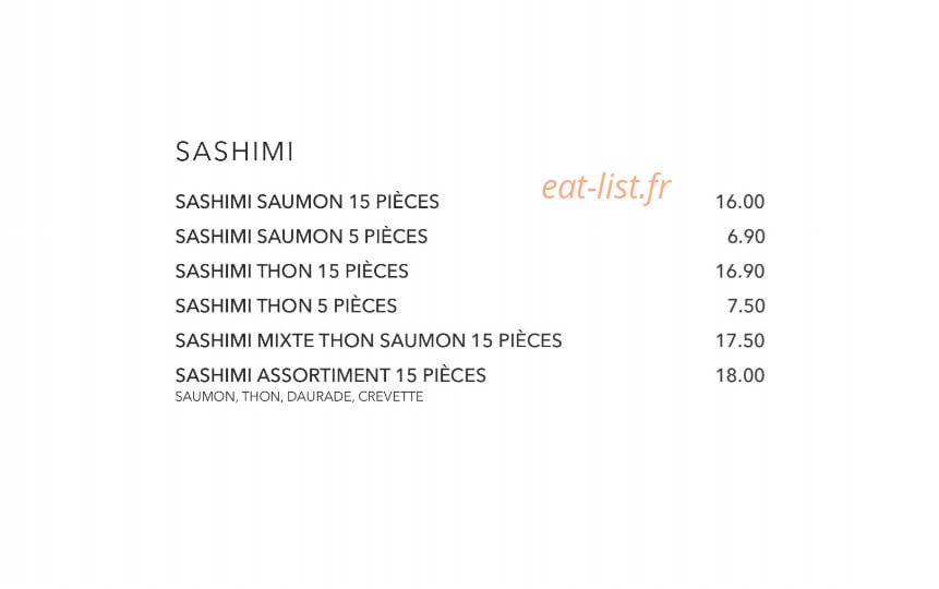 Sushi Shop — carte page 27
