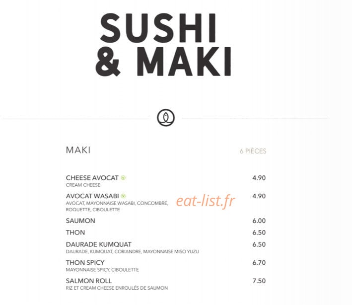 Sushi Shop — carte page 20