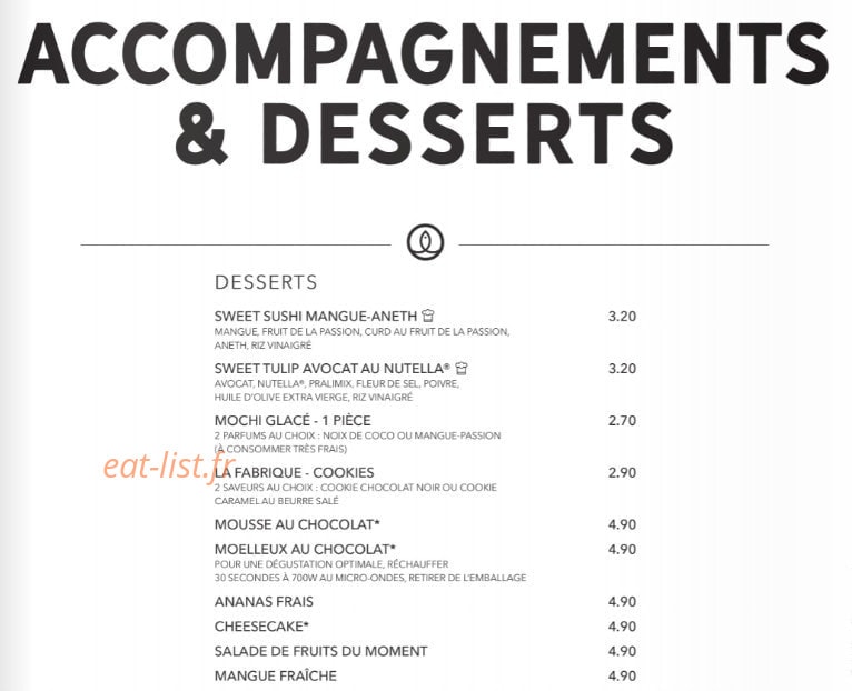 Sushi Shop — carte page 36
