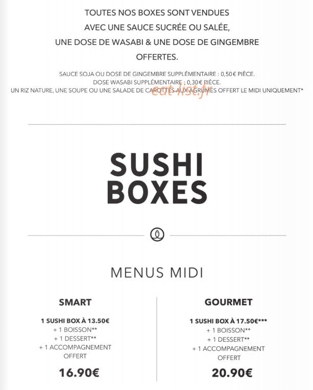 Sushi Shop — carte page 8