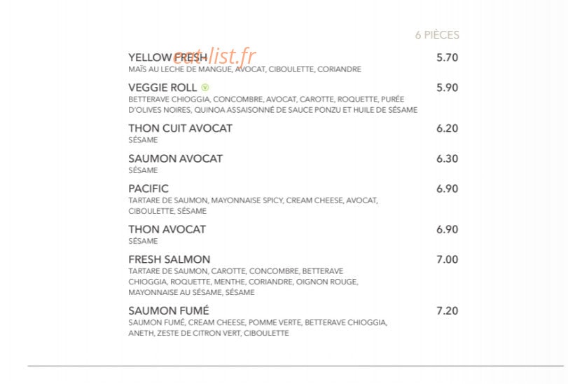 Sushi Shop — carte page 21