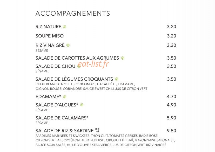 Sushi Shop — carte page 35