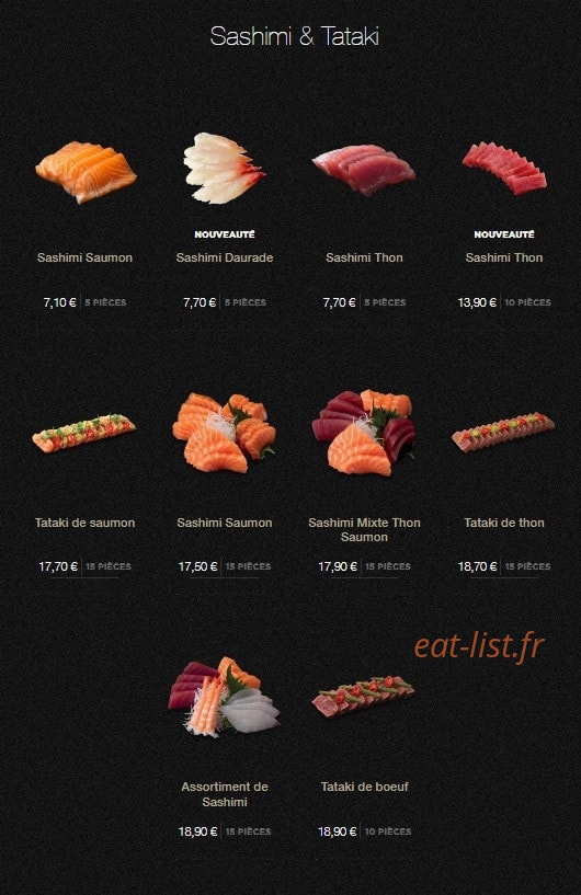Sushi Shop — carte page 23