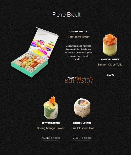 Sushi Shop — carte page 2