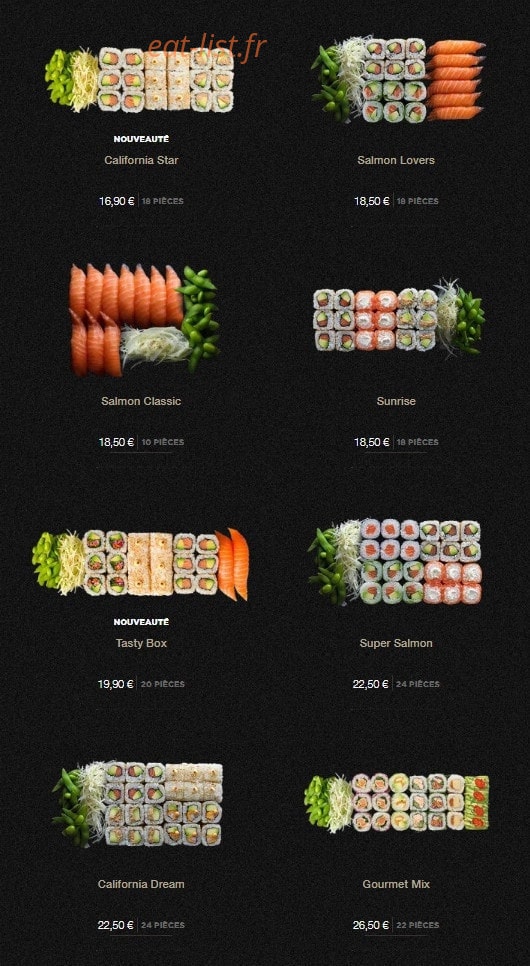 Sushi Shop — carte page 5