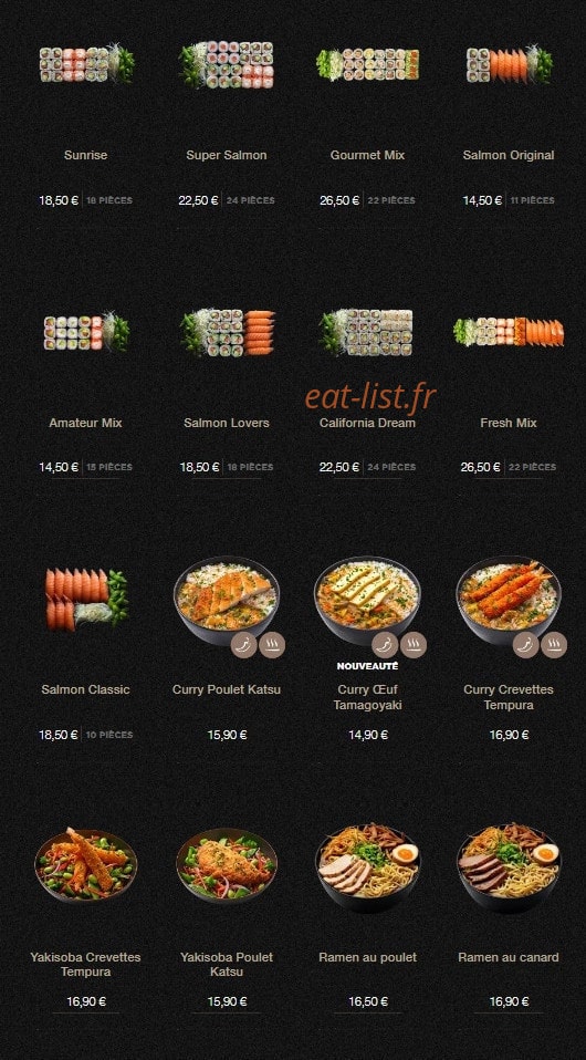 Sushi Shop — carte page 11