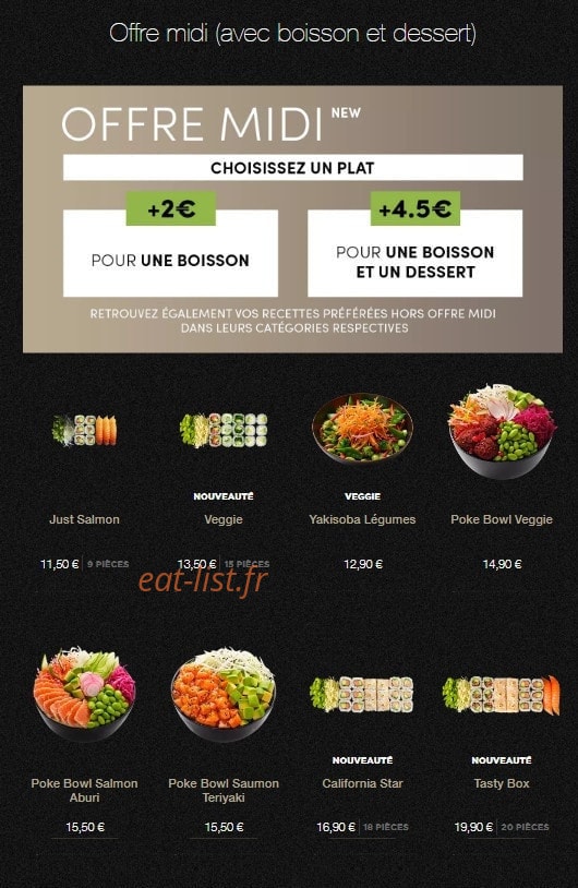 Sushi Shop — carte page 10