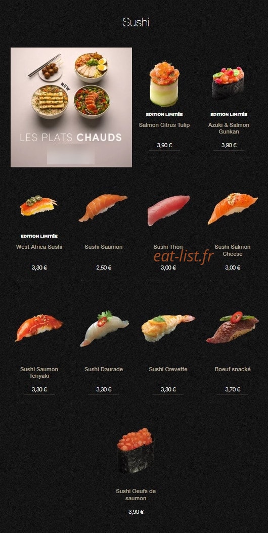 Sushi Shop — carte page 14