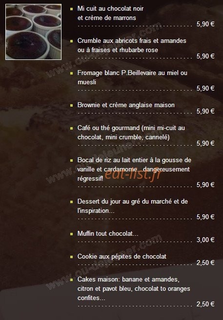 Tabl'O Gourmand — carte page 7