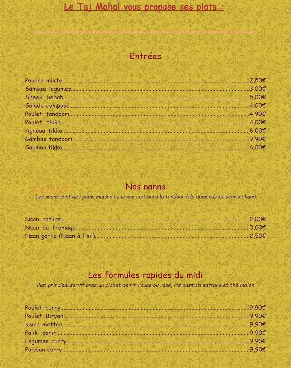 Taj - Mahal — carte page 1