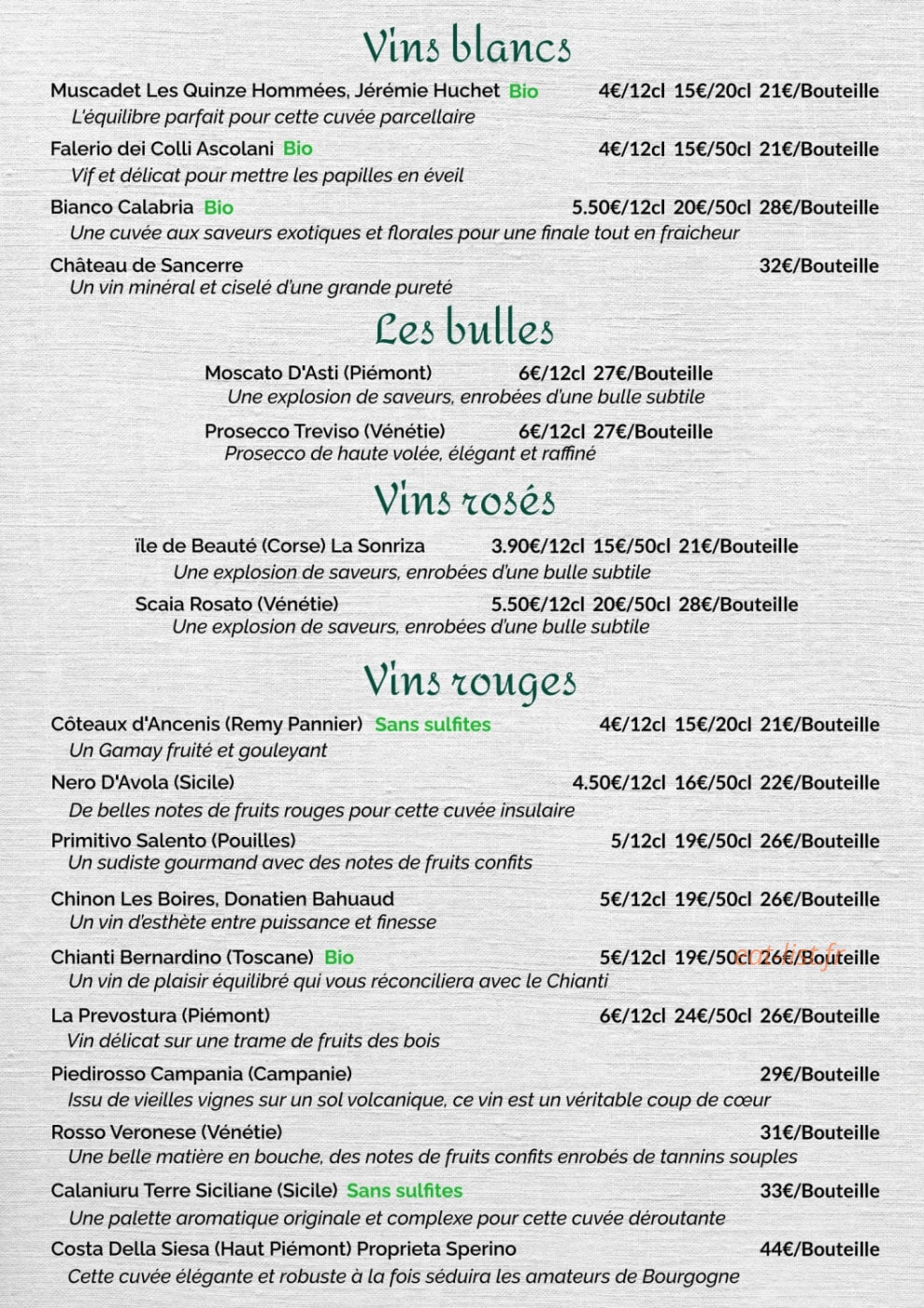 Terrazze di Bouffay — carte page 4