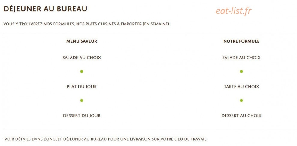 traiteur sur le chemin des saveurs — carte page 1