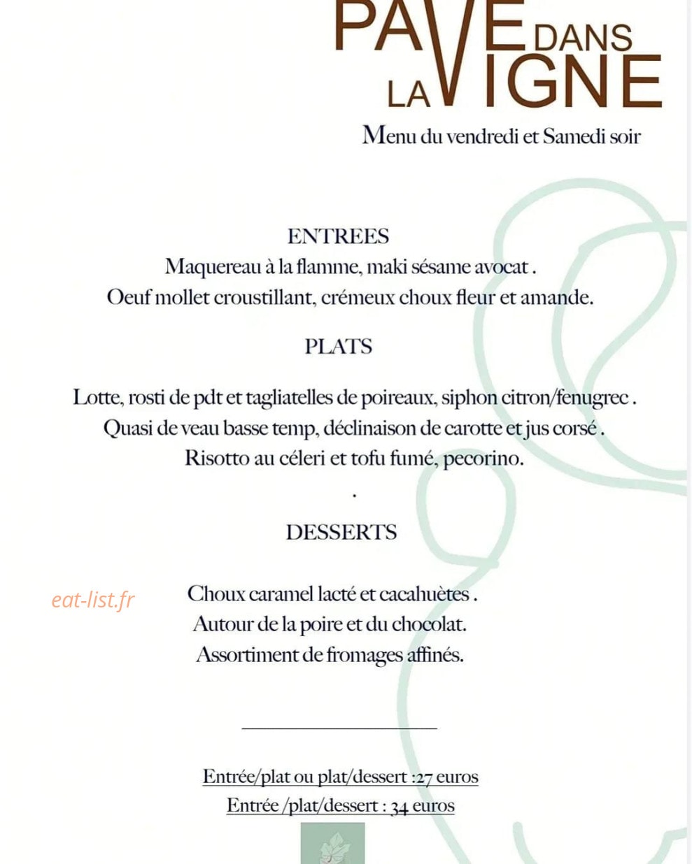 Un Pavé dans la Vigne — carte page 1