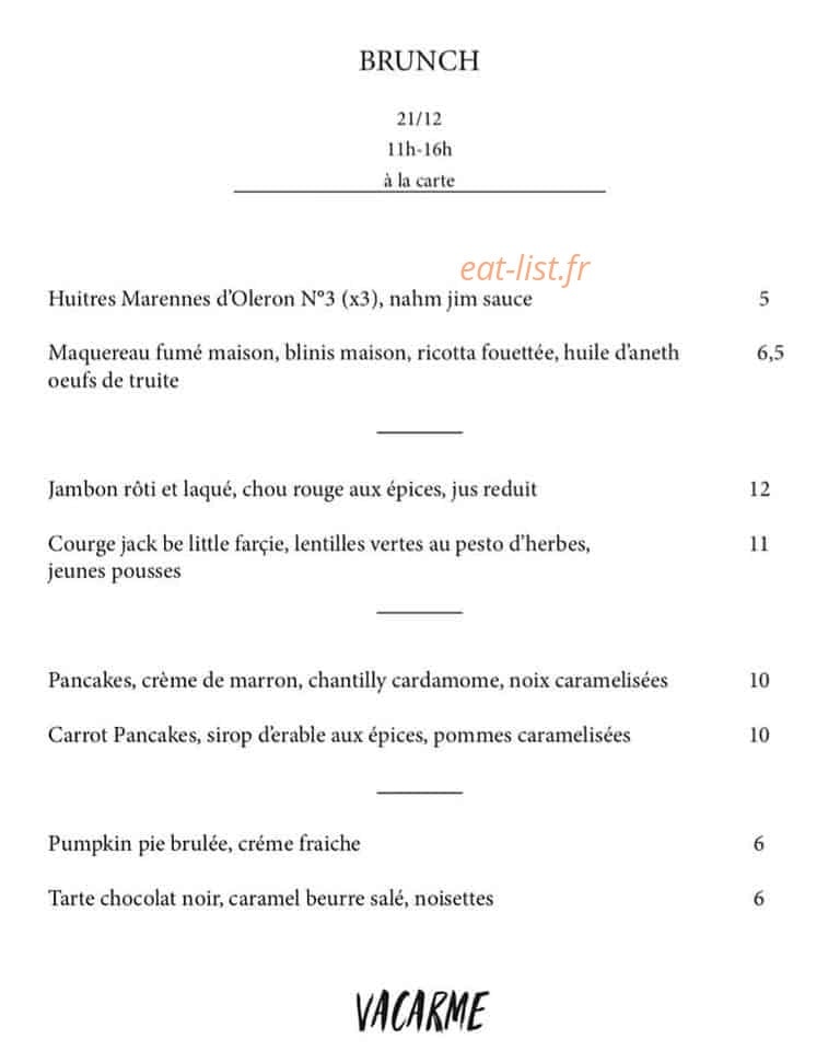 Vacarme — carte page 1