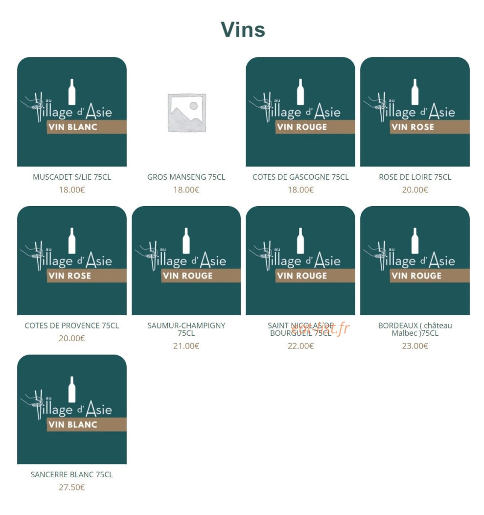 Village D'Asie — carte page 8