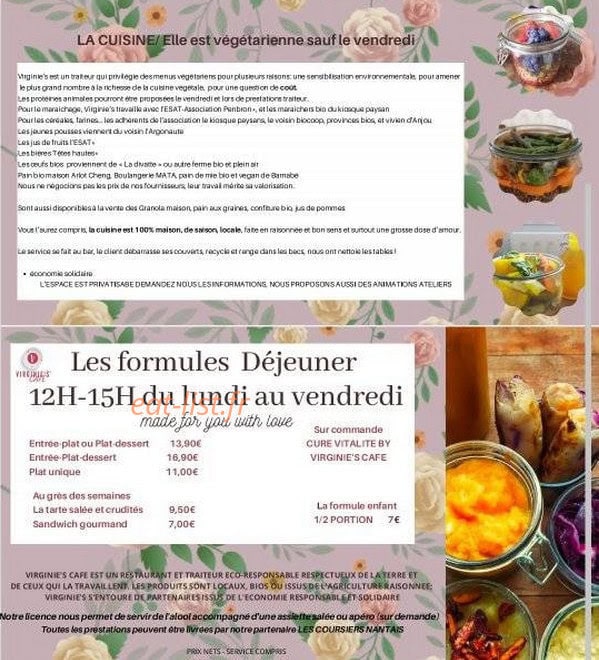 Virginie's café — carte page 1