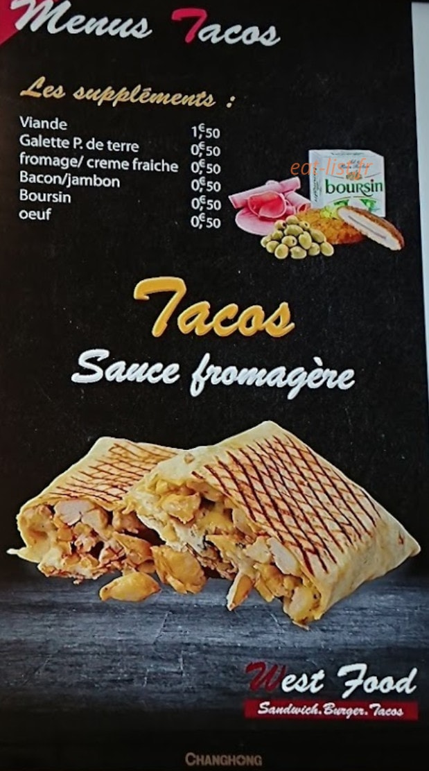 West Food — carte page 7