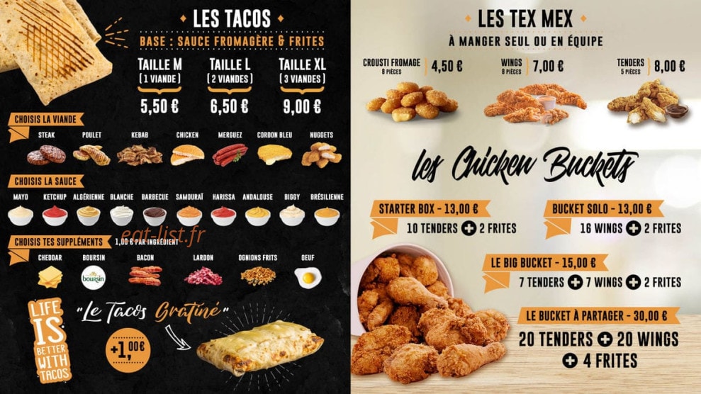 West Tacos — carte page 1