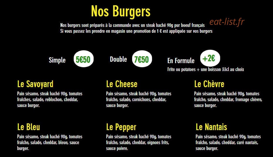 Yello Pizza — carte page 4