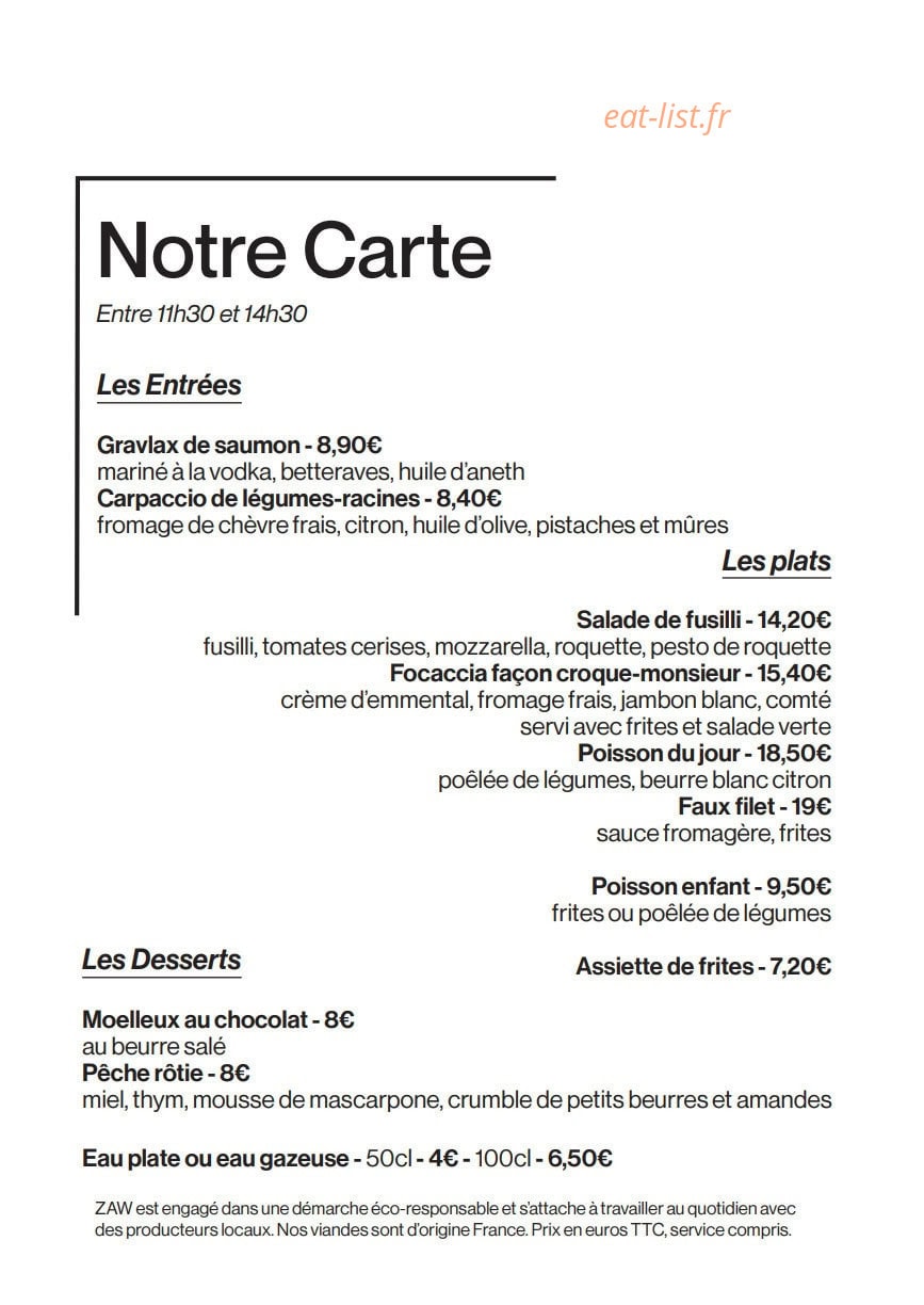 Zaw Nantes — carte page 1