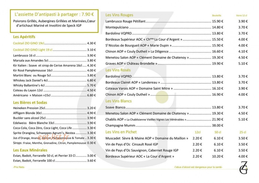 Zio gino — carte page 5