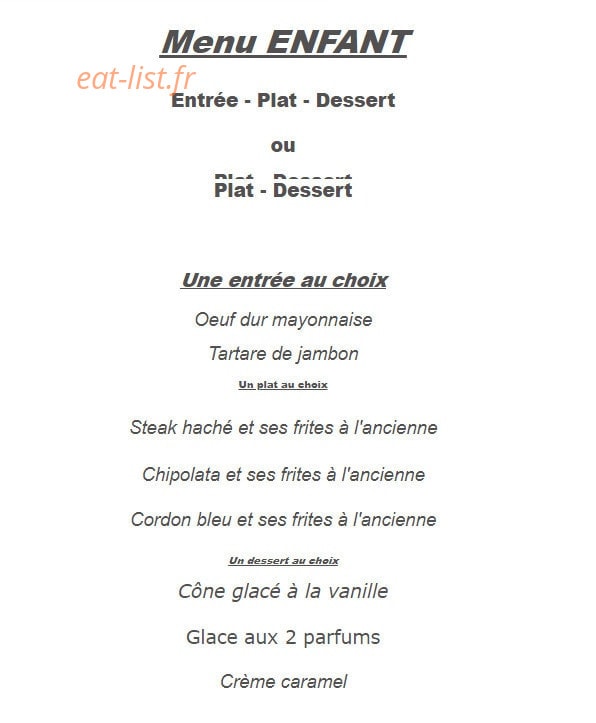 Au Vieux Castel — carte page 3