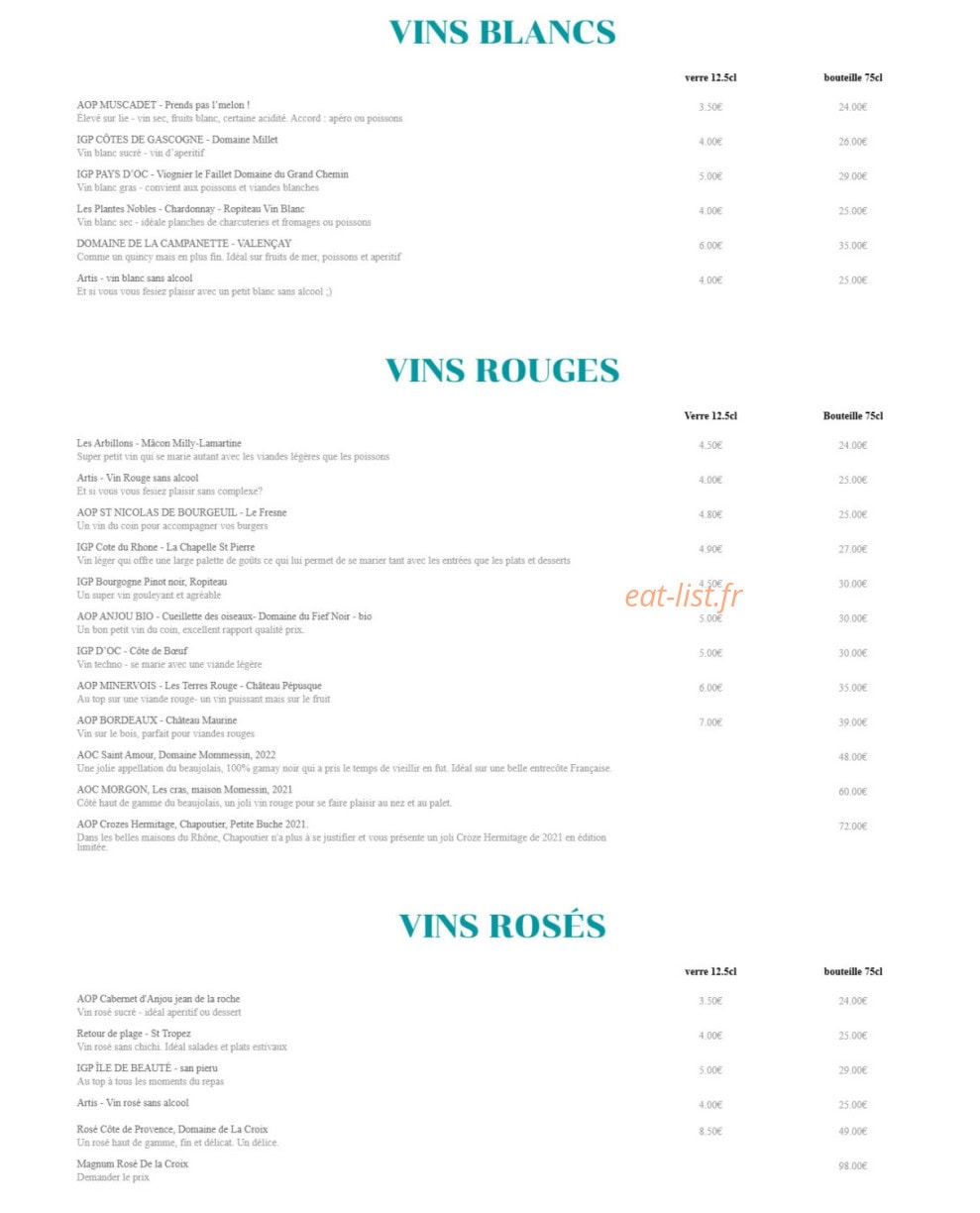 Castel Pub — carte page 3