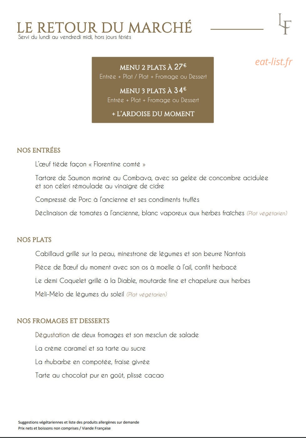 Domaine De La Ferrière — carte page 3