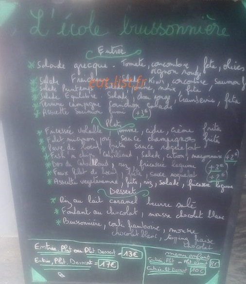 L'Ecole Buissonnière — carte page 1
