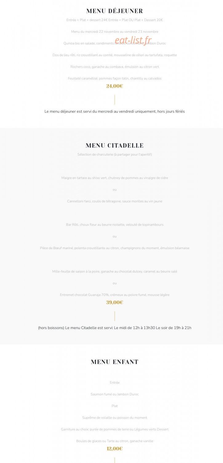 La Citadelle — carte page 2