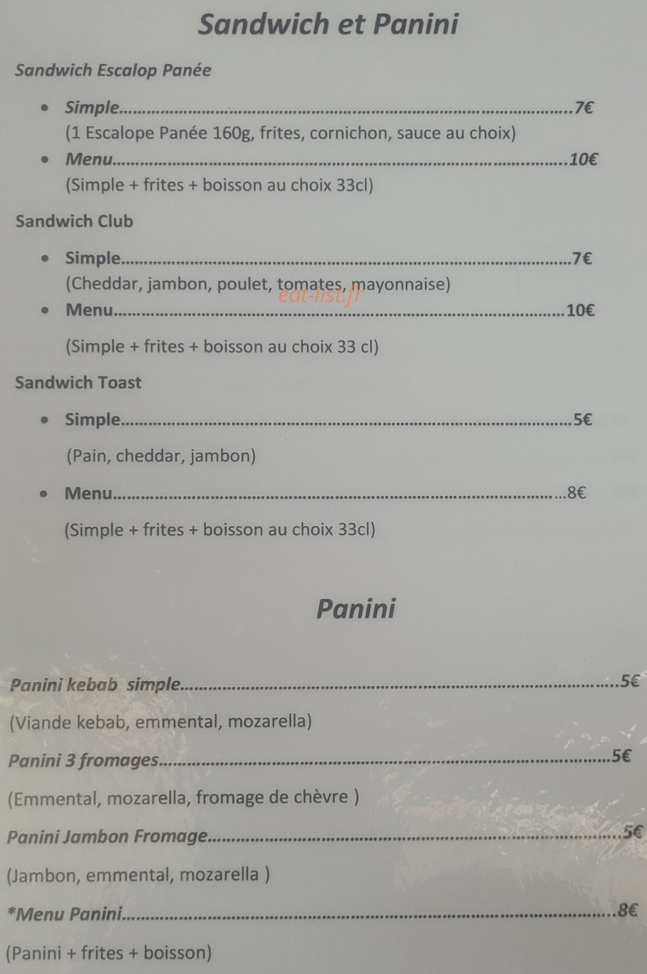 La Stradda — carte page 5