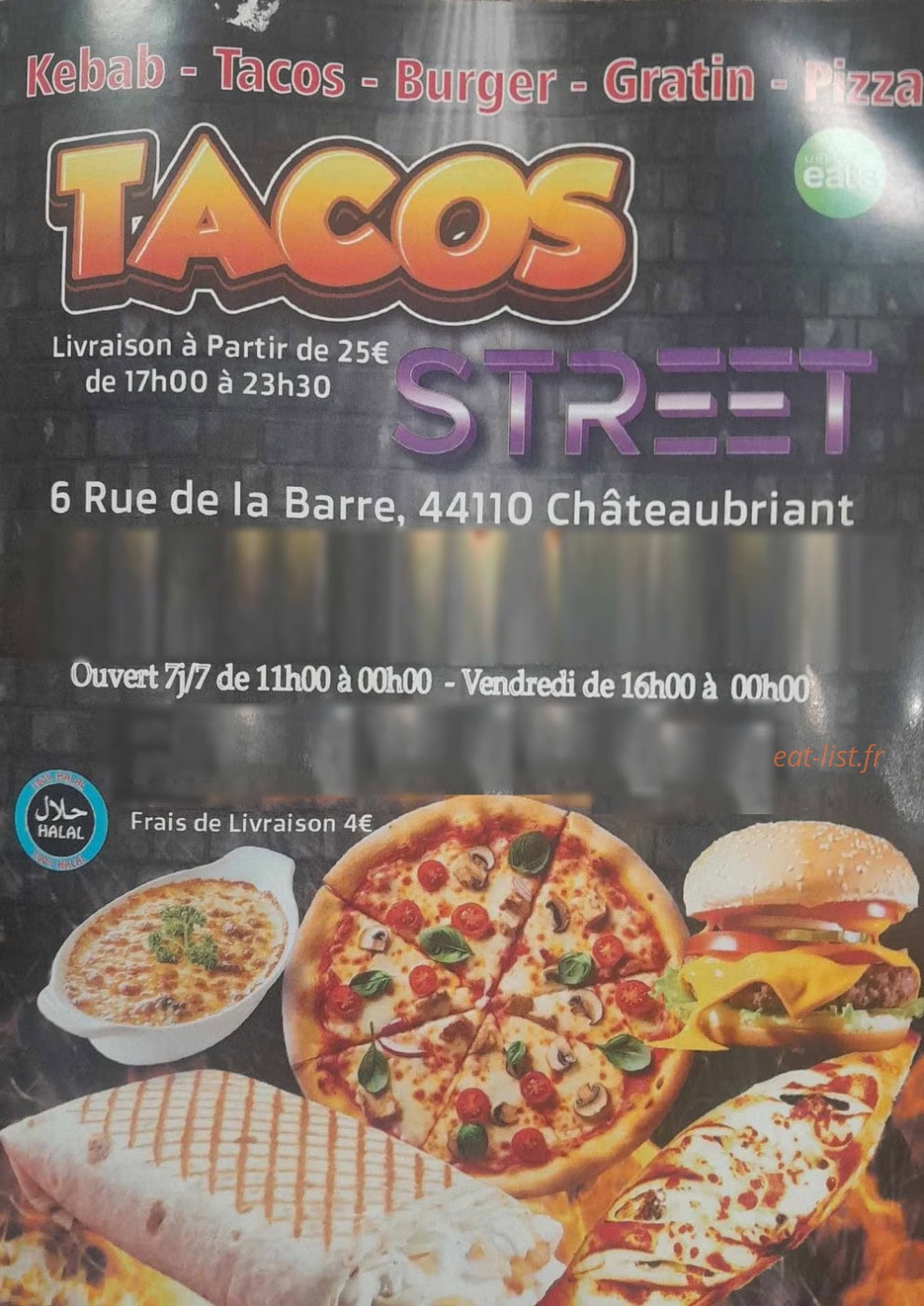 Tacos street — carte page 1