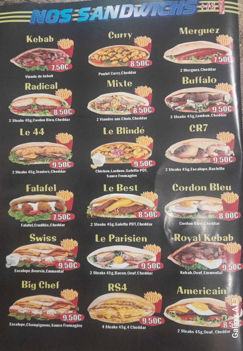 Tacos street — carte page 4
