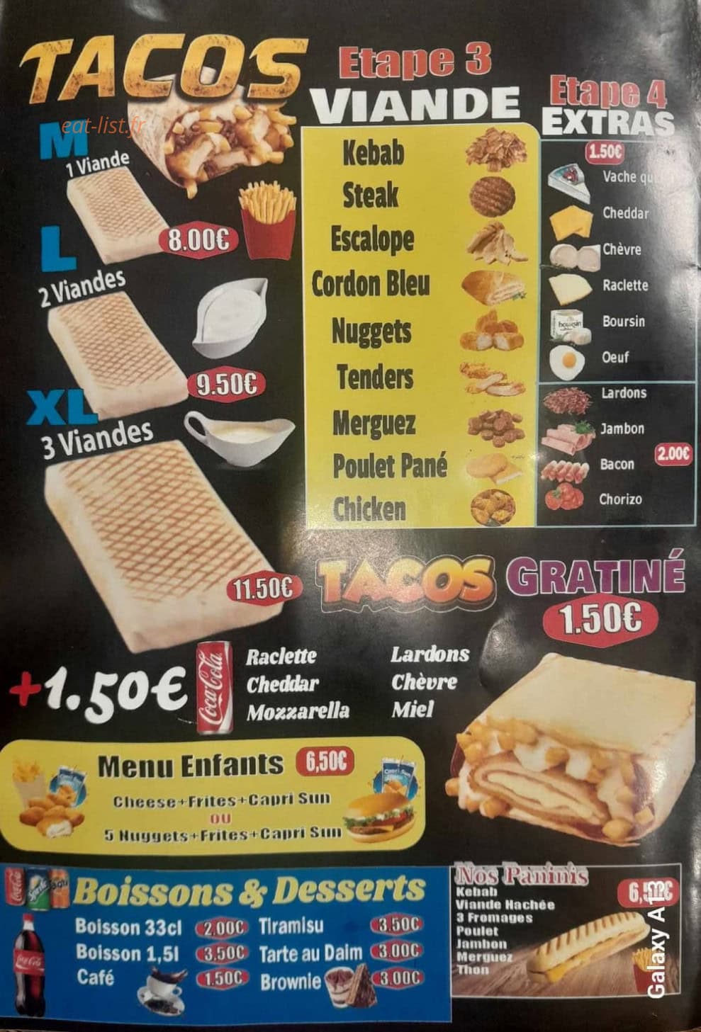 Tacos street — carte page 6