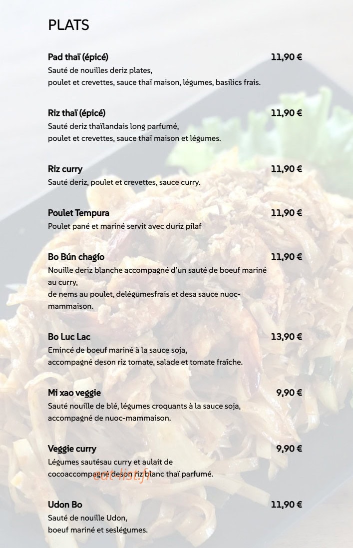 Yummy — carte page 2