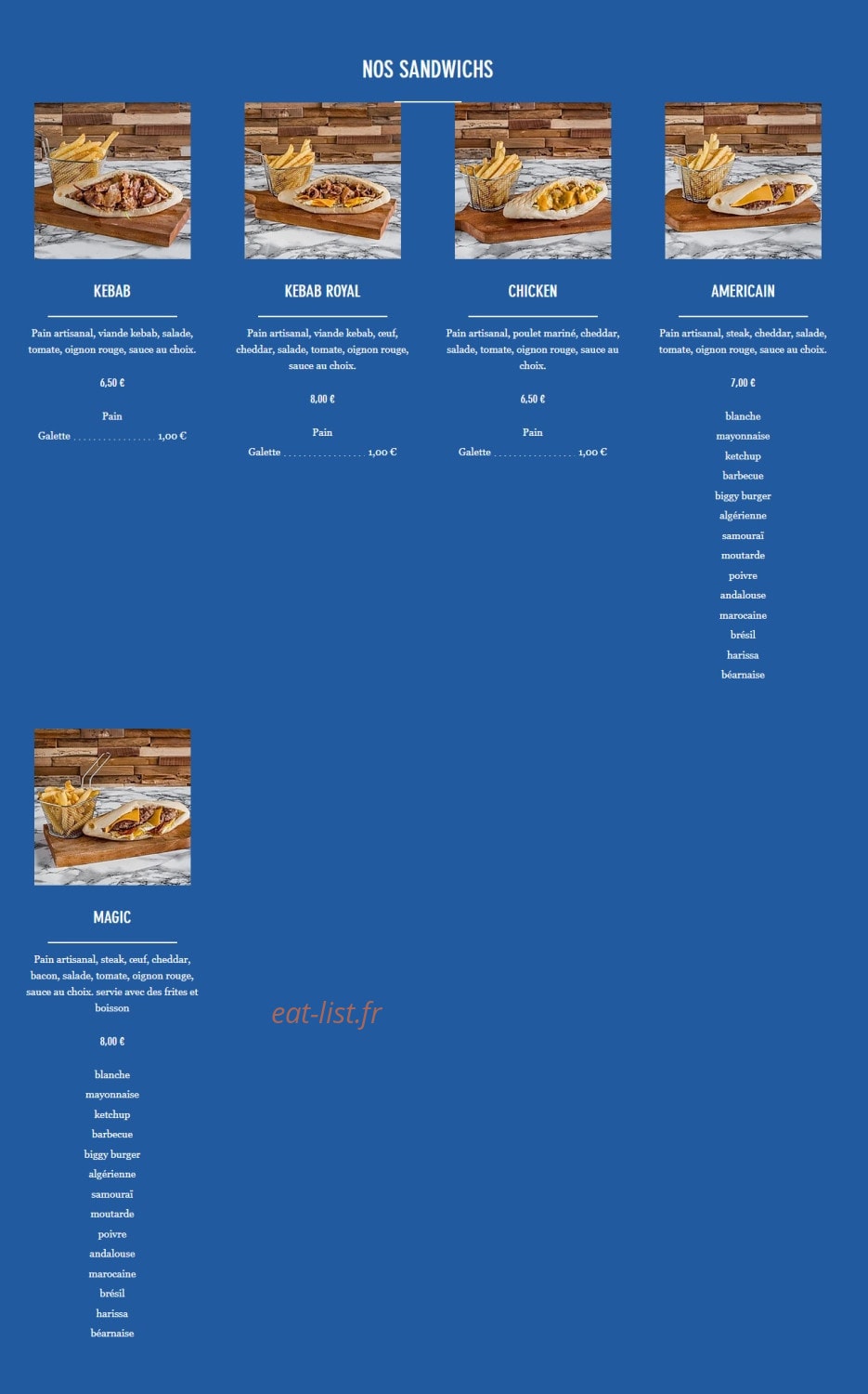Brother's burger — carte page 6