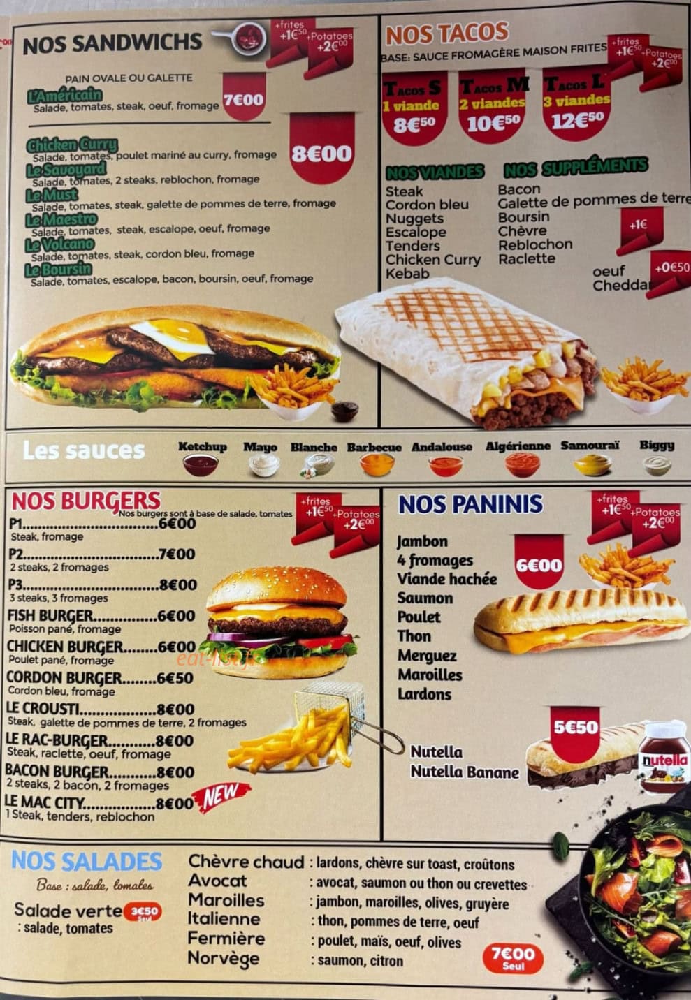 Pizza Presto — carte page 3