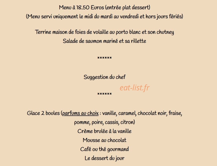 Auberge du haut Marland — carte page 3