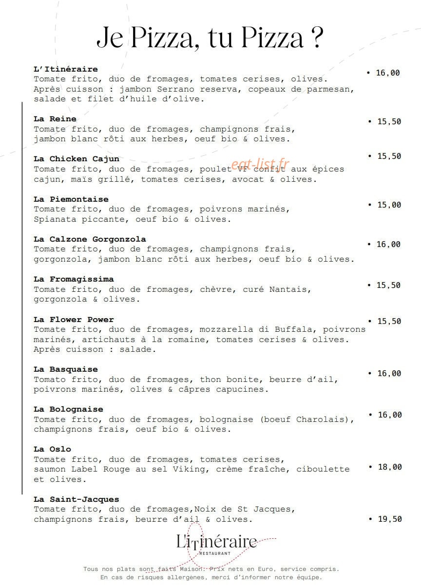 L'Itinéraire — carte page 6