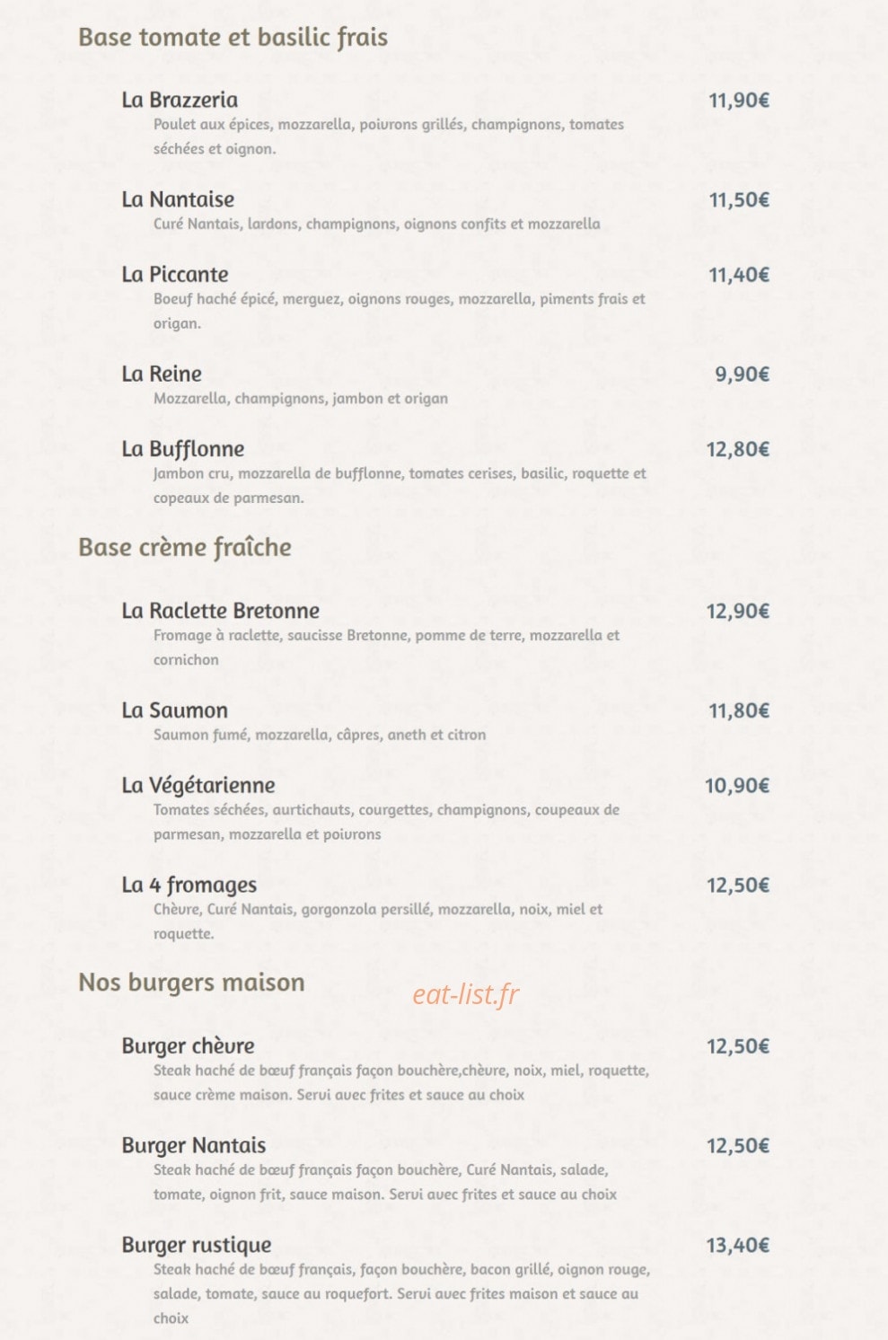La brazzeria — carte page 2