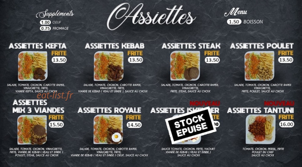 Kebab & Tacos Miss Döner — carte page 3