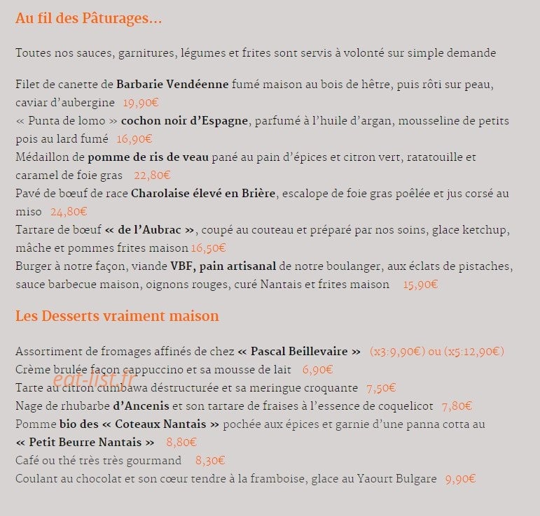 La Cantine Ô Moines — carte page 2