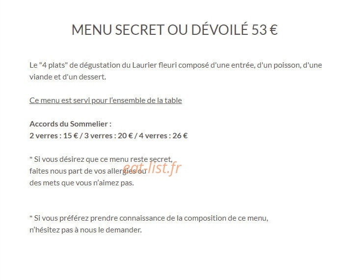 Le Laurier fleuri — carte page 3