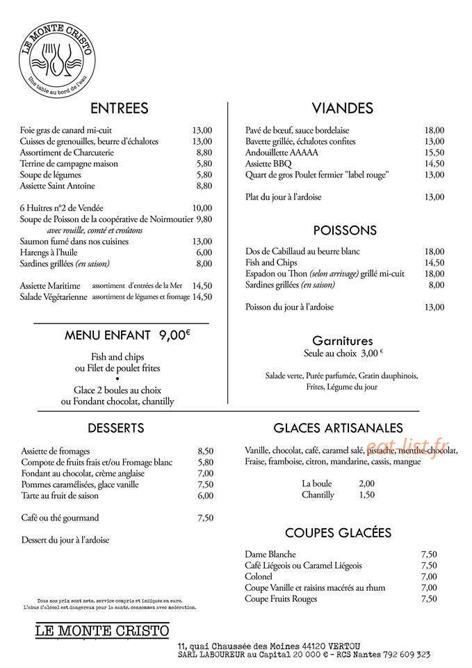 Le monte cristo — carte page 1