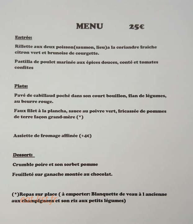 A Table — carte page 5