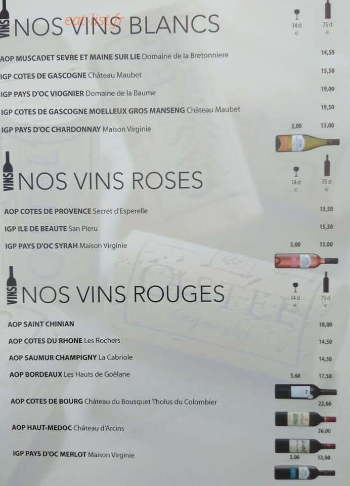 A Table — carte page 7